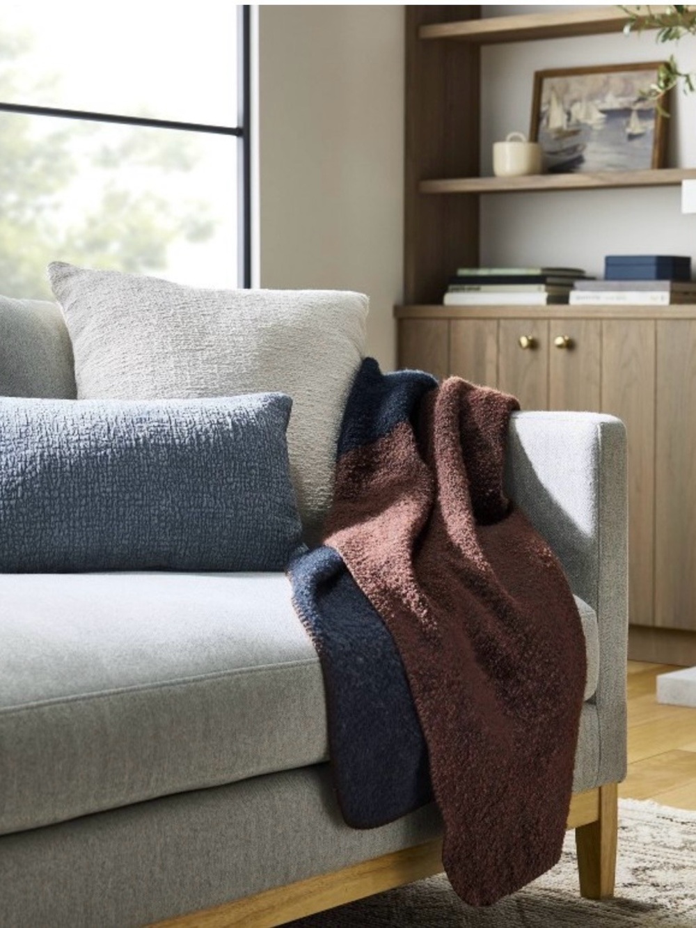 Threshold™ designed with Studio McGee Asymmetric Colorblocked Boucle Throw
